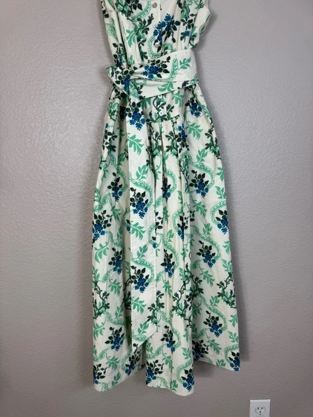 Tuckernuck Sophie Midi Dress Cerulean Vine in Victorian Lattice Floral NEW $328 - Picture 10 of 15